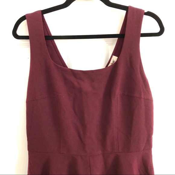 [ Sold ]Burgundy Skater Dress by Mystic, Large - Picture 2 of 7